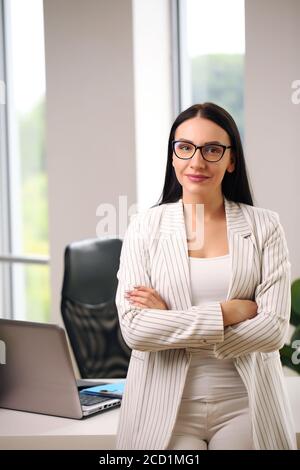 Home Office ist ihr Arbeitsplatz Stockfoto