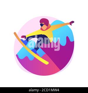 Winter Extremsport abstrakte Konzept Vektor Illustration. Stock Vektor