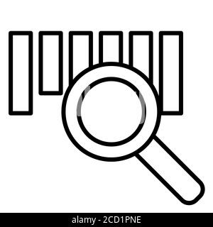 Symbole für QR Code Scan Delivery Service Line Stockfoto