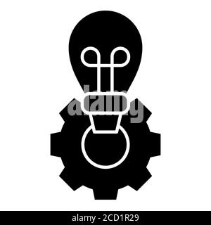 Smart Engine Data Analytics Glyph-Symbol Stockfoto