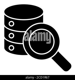 Server Analyze Data Analytics Glyph-Symbol Stockfoto