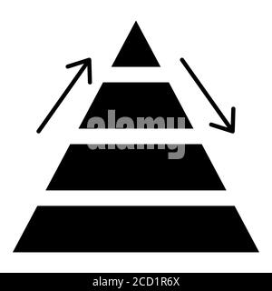 Symbol Für Pyramid Data Analytics Glyphe Stockfoto