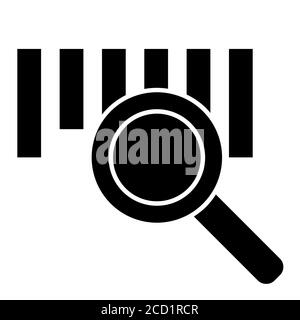 QR Code Scan Delivery Service Glyph-Symbol Stockfoto