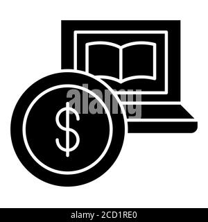 Zahlung Online Bildung Glyph Symbol Stockfoto