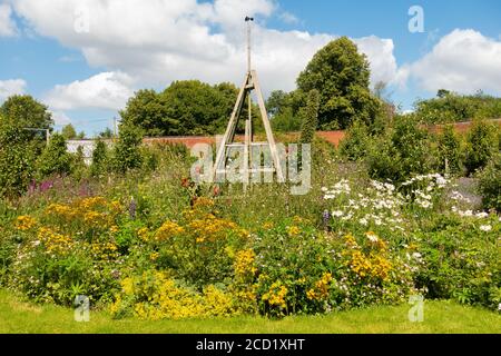 The Walled Garden Tea Rooms und Garten bei Sugnall in Staffordshire Stockfoto