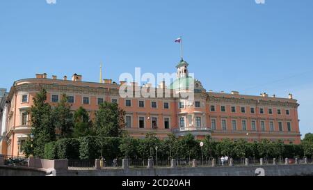 Mikhailovsky, oder Engineering Castle - ein ehemaliger kaiserlicher Palast im Zentrum von St. Petersburg, Russland Stockfoto