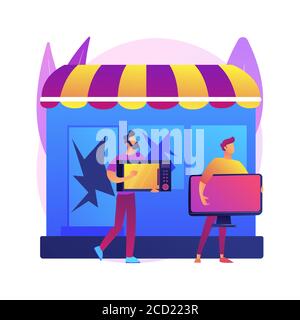 Plünderung abstraktes Konzept Vektor Illustration. Stock Vektor