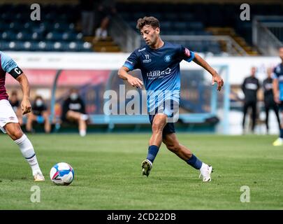 High Wycombe, Großbritannien. August 2020. Scott Kashket von Wycombe Wanderers während des 2020/21 Pre Season Freundschaftsspiel zwischen Wycombe Wanderers und West Ham United in Adams Park, High Wycombe, England am 25. August 2020. Foto von Liam McAvoy. Kredit: Prime Media Images/Alamy Live Nachrichten Stockfoto