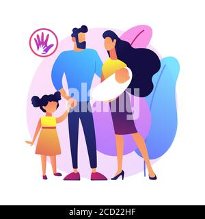 Parental Responsibility abstraktes Konzept Vektor Illustration. Stock Vektor