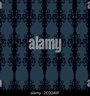 Vektor abstrakte geometrische halloween Streifen nahtlose Muster. Handgezeichnetes Grunge-Design. Lebensmittel, Verpackung, Oberflächengestaltung . Modernes Bürstendesign. Perfekt für deine gruselige Party. Stock Vektor