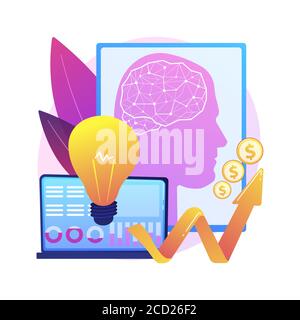 Künstliche Intelligenz in der Finanzierung abstrakte Konzept Vektor Illustration. Stockfoto
