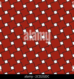 Nahtloses Muster mit schrägen roten Quadraten Stock Vektor