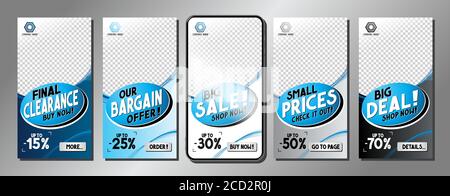 Social Media Werbung - Verkaufsschablonen - Vektorgrafik, Proportionen 16:9 Stock Vektor