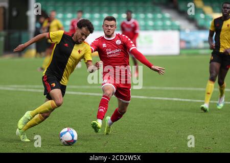 Tyler Frost in Crawley Town während der Vorsaison freundlich zwischen Crawley Town und Watford im Camping World Community Stadium. Bild von JAMES BOARDMAN Stockfoto