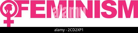Feminismus. Weibliche internationale Bewegung. Flache isolierte Vektorgrafik. Stock Vektor
