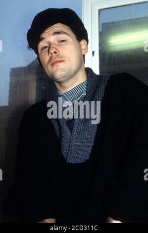 Interview mit Billy MacKenzie von The Associates im WEA Records Office. London, 03/27/1984, weltweite Nutzung Stockfoto