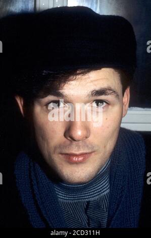 Interview mit Billy MacKenzie von The Associates im WEA Records Office. London, 03/27/1984, weltweite Nutzung Stockfoto