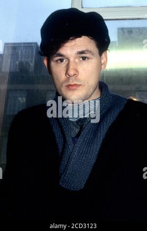 Interview mit Billy MacKenzie von The Associates im WEA Records Office. London, 03/27/1984, weltweite Nutzung Stockfoto