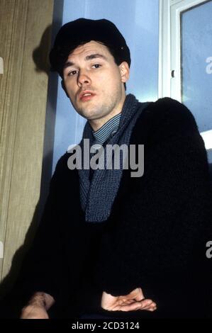 Interview mit Billy MacKenzie von The Associates im WEA Records Office. London, 03/27/1984, weltweite Nutzung Stockfoto