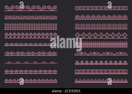 Elegante Spitzenborte Frames Laser geschnitten Stock Vektor