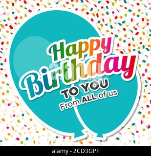 Schöne Glückwunschkarte Zum Geburtstag. Eps10 Vektorgrafik. Stock Vektor