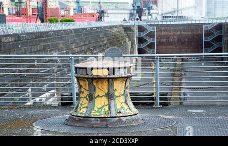 Belfast, Nordirland, Großbritannien - 03. August 2020. Titanic Trockendock Gebäude, alt und berühmt, Stockfoto