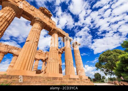 Selinunte Ruinen, Sizilien archäologische Stätte und antike griechische Stadt in Magna Graecia, Italien. Stockfoto