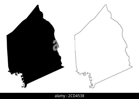Scott County, Kentucky (US County, Vereinigte Staaten von Amerika, USA, USA, US) Karte Vektor Illustration, Scribble Skizze Scott Karte Stock Vektor
