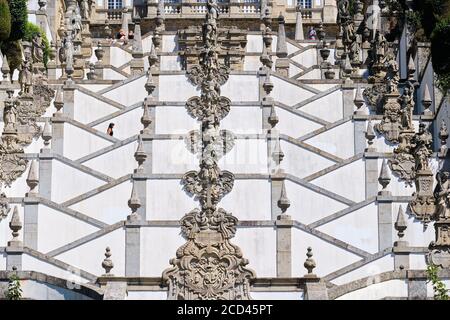 Braga, Portugal - 22. August 2020: Heiligtum unserer Lieben Frau von Sameiro (oder Heiligtum von Sameiro oder Unbefleckte Empfängnis von Monte Sameiro) ist eine marianische sa Stockfoto