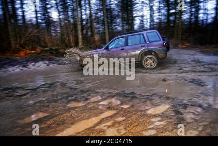 Land Rover Freelander in Eastnor Castle Herefordshire UK1999 Stockfoto