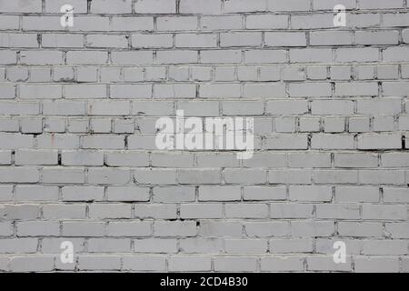 Weiß bemalte Grunge Backstein Wand Hintergrundstruktur Stockfoto