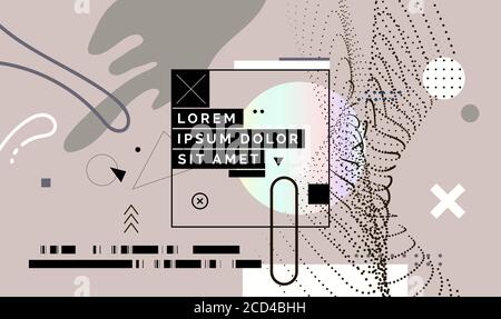 Modernes abstraktes Cover, minimalistisches Cover-Design. Farbenfroher geometrischer Hintergrund, Vektorgrafik. Stock Vektor