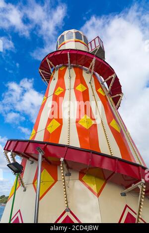 Helter Skelter am Ende des Bournemouth Pier, Bournemouth, Dorset UK im August Stockfoto