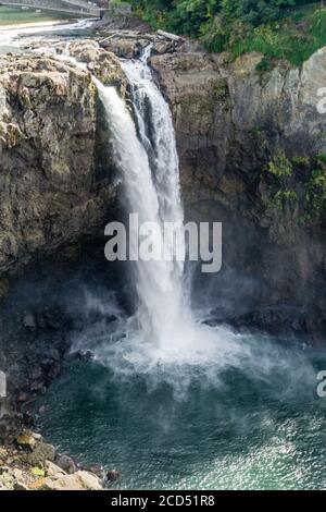 Herrliche Snoqualmie Falls im Staat Washington. Stockfoto