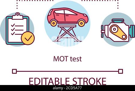 Symbol FÜR das MOT-Testkonzept Stock Vektor