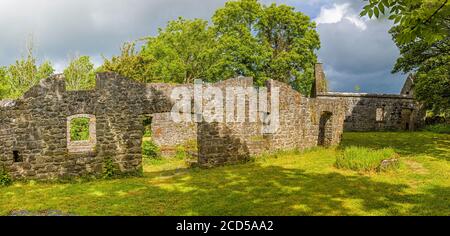 Alte Ruine in der Nähe von Thoor Ballylee Castle in Gort, County Galway, Irland Stockfoto