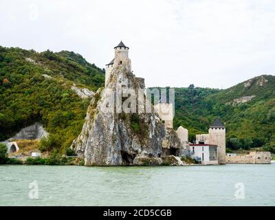 Festung Golubac, Golubac, Bezirk Branicevo, Serbien Stockfoto