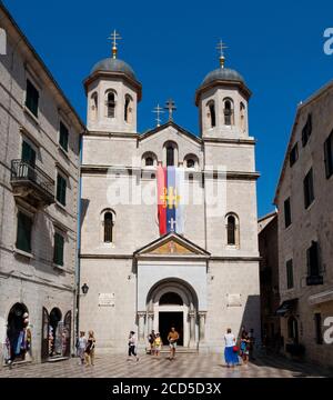 Orthodoxe Kirche von St. Nikolaus, erbaut 1909, Saint Like Square, Kotor, Montenegro Stockfoto