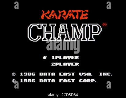 Carate Champ - Nintendo Famicom Disk System Videospiel - Editorial Nur verwenden Stockfoto