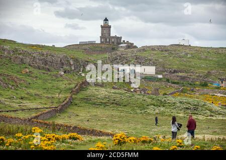 Robert Stevensons Leuchtturm auf der Isle of May, Schottland. Stockfoto