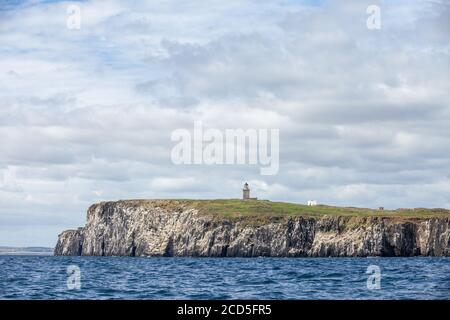 Die Isle of May von einem Boot aus in der Nordsee gesehen, Schottland Stockfoto