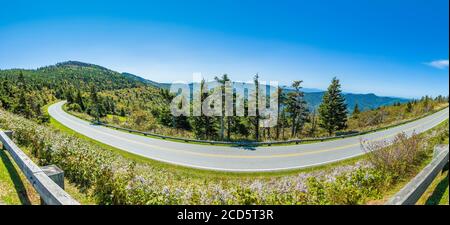 Mount Mitchell State Park Road, State Route 128, North Carolina, USA Stockfoto