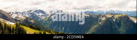 Blick von der Nähe Obstruction Peak Seite des Olympic National Park, Washington, USA Stockfoto