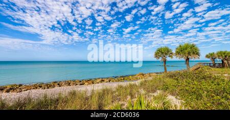 Caspersen Beach und Golf von Mexiko, Venedig, Florida, USA Stockfoto