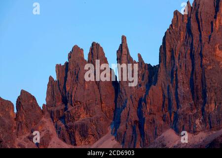 Rosengarten Berggruppe, Tiers, Tyres, Südtirol, Italien Stockfoto