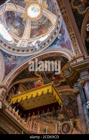 Europa, Malta, Valletta. Collegiate Parish Church of St Paul's Shipwreck, aka Church of St Paul's Shipwreck, römisch-katholisch, um 1570. Stockfoto