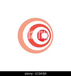 Einfache gradient Kreis Streifen abstraktes Logo Stock Vektor