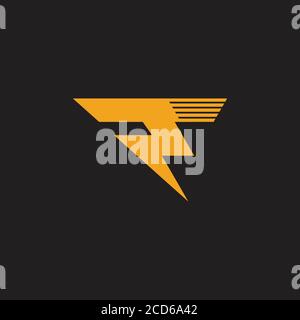 Buchstabe t Bewegung Donner einfache Logo Vektor Stock Vektor