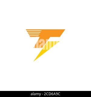 Buchstabe t Thunder einfache geometrische Symbol Logo Vektor Stock Vektor