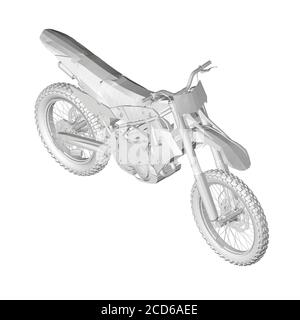 Low Poly Sport Bike in grau. Isometrische Ansicht. 3D. Vektorgrafik Stock Vektor